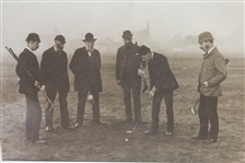 19th Century Photogravure of Golfing Scene Titled No Gimmies - Possible St. Andrews Backdrop-Framed to 27 1/2 x24