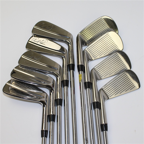 Ltd Ed. Unused Set of Arnold Palmer Original Clubs #969 - Two Signed on Grip JSA ALOA
