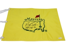 Nick Faldo Signed Undated Masters Embroidered Flag with Years Won JSA #P67600