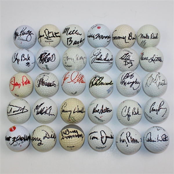 Lot of Thirty Signed Golf Balls JSA ALOA