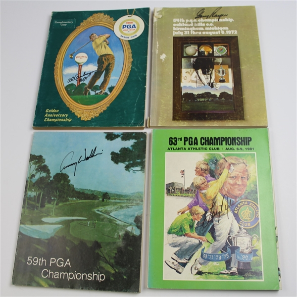 1966, 1972, 1977, & 1981 PGA Championship Programs Signed by Winners JSA ALOA