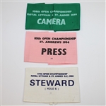 1979, 1984, & 1988 Open Championship Arm Bands - All Three Seves Victories