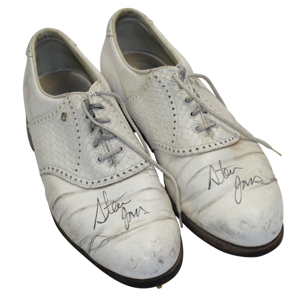 Steve Jones Signed Pair of Tournament Used Golf Shoes - Steve Jones Collection JSA ALOA