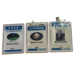 Lot of 3 Masters Players Wife Clubhouse Badges 1999, 2000, & 2001 - Steve Jones Collection