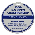 2000 US Open Championship at Pebble Beach U.S.G.A. Issued Contestant Bag Tag - Steve Jones Collection