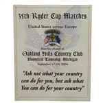 2004 Ryder Cup at Oakland Hills Advertising Broadside Piece - Steve Jones Collection