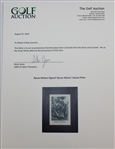 Byron Nelson Signed 'Byron Nelson' Career Print - Steve Jones Collection JSA ALOA