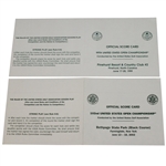 1999 & 2002 US Open Official Unused Scorecards From Contestant  Steve Jones Collection