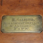 Vintage H. Alison Royal & Ancient Golf Club Members Train Carry Case