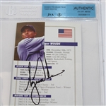 Tiger Woods Signed 2001 Ryder Cup Player Guide Page JSA #B81096