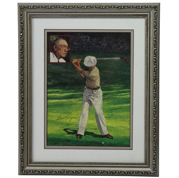 Ben Hogan Signed Art Print - Old/Young JSA ALOA
