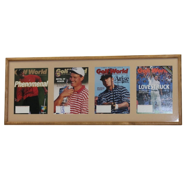 1997 Major Winners Signed Golf World Magazines - Tiger, Els, Leonard, & Love JSA ALOA