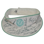 Multi-Signed 1985 US Open Visor by Seve, Pavin, Irwin, and others JSA ALOA