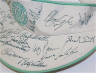 Multi-Signed 1985 US Open Visor by Seve, Pavin, Irwin, and others JSA ALOA
