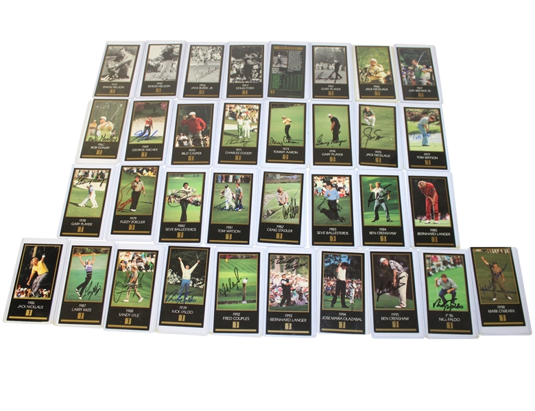 Lot of 34 Signed GSV Cards Including Nicklaus, Palmer, Seve, and others JSA ALOA