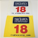 Lot of 9 OPEN Championship Flags - Multiple Years