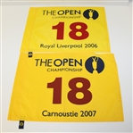 Lot of 9 OPEN Championship Flags - Multiple Years