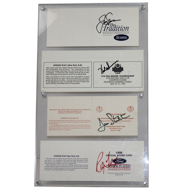 1996 Senior Tour Grand Slam Winners Signed Scorecards JSA ALOA