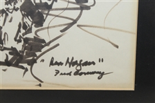 Fred Conway Original Marker Sketch of Ben Hogan - Signed by Conway