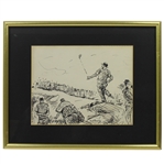 Fred Conway Original Marker Sketch of Sam Snead - Signed by Conway