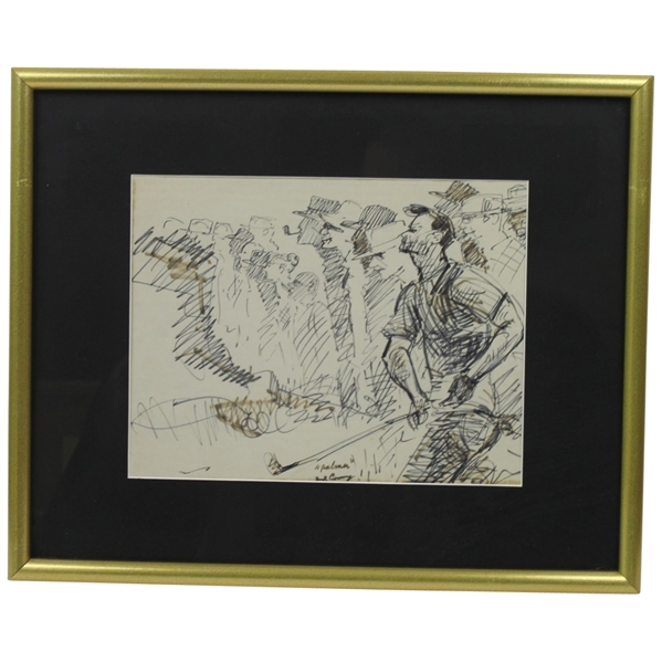 Fred Conway Original Marker Sketch of Arnold Palmer - Signed by Conway