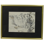 Fred Conway Original Marker Sketch of Arnold Palmer - Signed by Conway