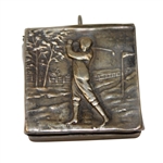Vintage Sterling Golf Themed Postage Stamp Holder
