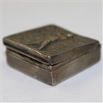 Vintage Sterling Golf Themed Postage Stamp Holder