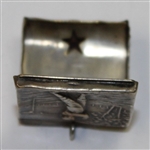 Vintage Sterling Golf Themed Postage Stamp Holder