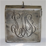 Vintage Sterling Golf Themed Postage Stamp Holder