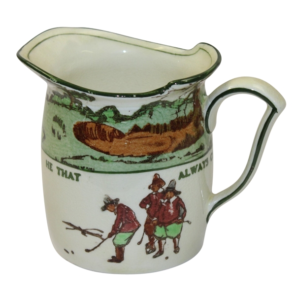 Royal Doulton Golf Themed Small Pitcher - "He that always complains is never pitied"