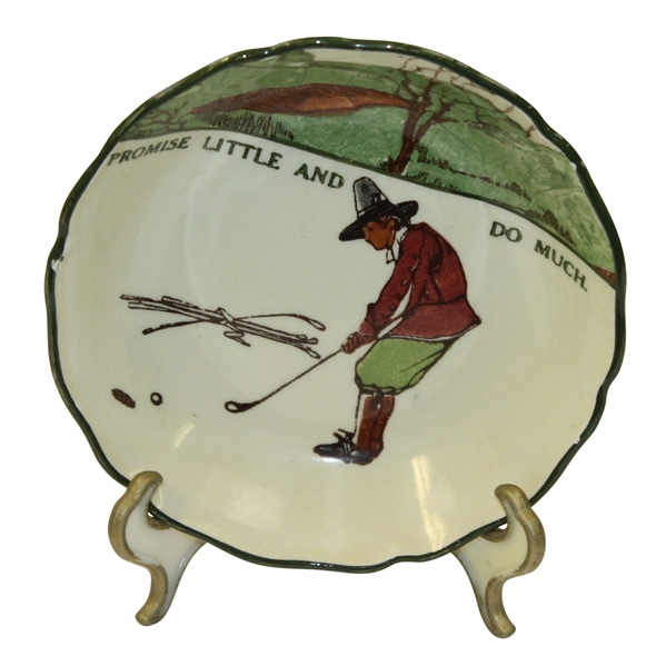 Royal Doulton Golf Themed Small Bowl - Promise little and do much with Stand