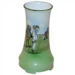 Small Golf Themed Vase - Golfers Seeking Tee Shot