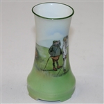 Small Golf Themed Vase - Golfers Seeking Tee Shot