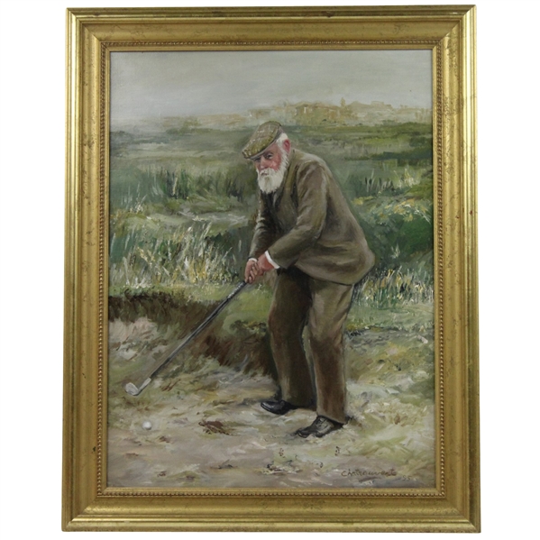 Old Tom Morris Oil on Canvas Painting by B. Chateauvert 95
