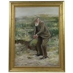 Old Tom Morris Oil on Canvas Painting by B. Chateauvert 95