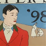 Edward Penfield Vintage Harper's 1898 April Golfer Poster 