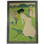 Classic 1968 Denmark Hotel Hesselet & Sct. Knuds Golfklub Screenprint - Large
