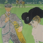 Classic 1968 Denmark Hotel Hesselet & Sct. Knuds Golfklub Screenprint - Large