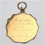 1906 Vermont State Golf Association Championship Medal Won by Merrill K. Waters