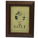 1986 Designs with Scissors Golf Terminology with Post Swing Golfer Display