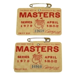 Lot of Two 1970 Masters Badges - Casper Victory