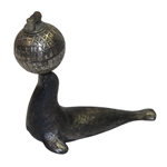Vintage Metal Golf Ball Lighter on a Seals Nose - Unique