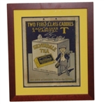 Vintage Silverdale Tea Two First Class Caddies Advertising Piece - Framed