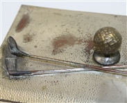Classic Silver Box with Detachable Lid - Golf Ball with Crossed Clubs