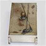 Classic Silver Box with Detachable Lid - Golf Ball with Crossed Clubs