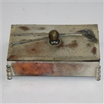 Classic Silver Box with Detachable Lid - Golf Ball with Crossed Clubs