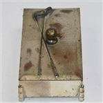 Classic Silver Box with Detachable Lid - Golf Ball with Crossed Clubs