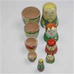 Golf Themed 'Nesting Doll' - Large to Smaller Golfers 