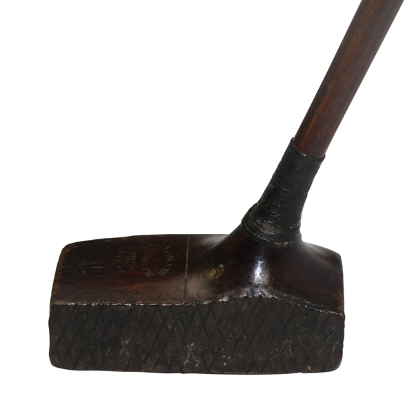 Early 1900s Slazenger & Sons New York Wooden Mallet Putter -JOHN ROTH COLLECTION